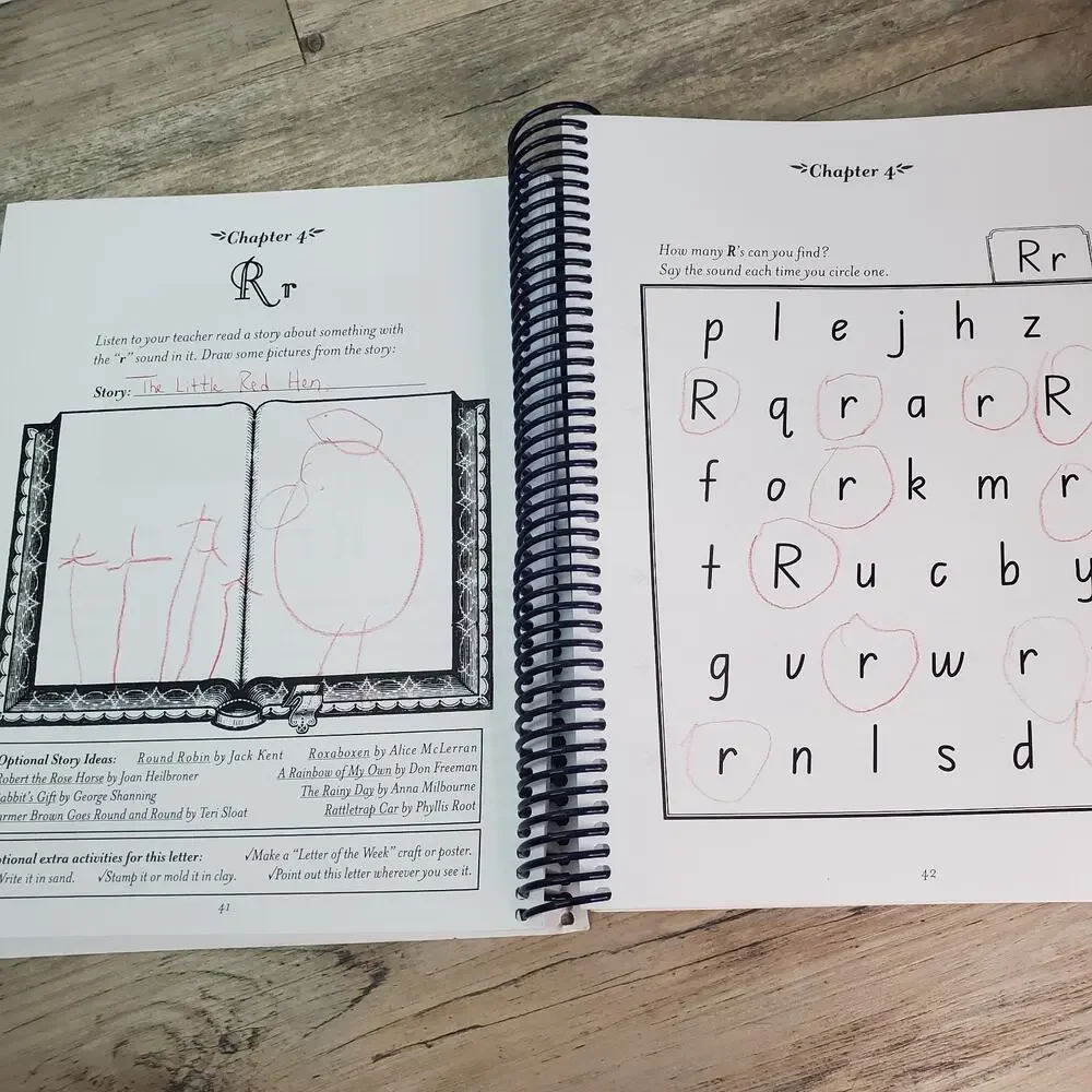 Foundational Phonics Book One Letter Mastery, 3rd Ed - Pgs 9-42 USED WRITTEN IN